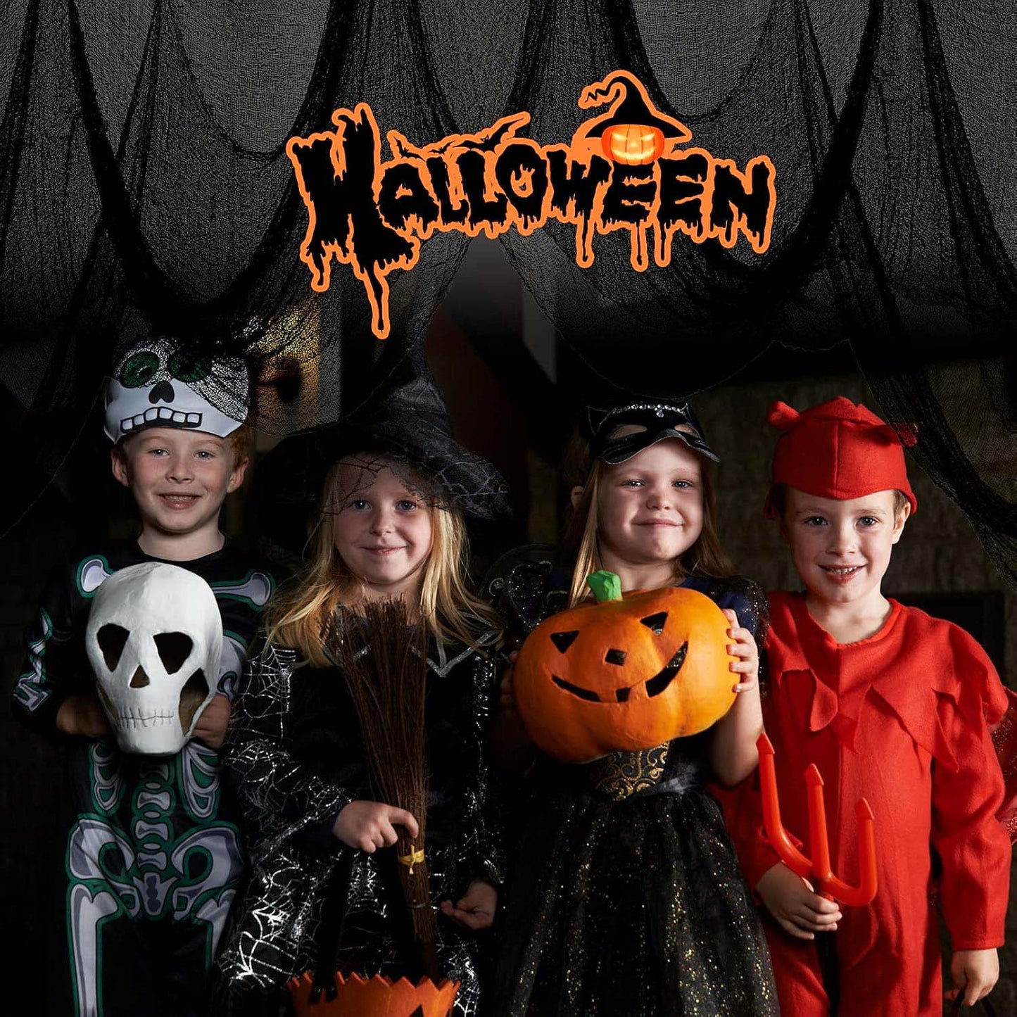 126Pcs Bat & Spider Themed Halloween Wall Decor and Window Clings